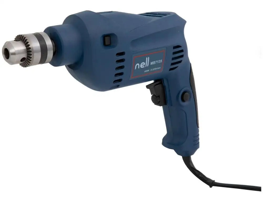 Nell Impact Drill 400W Variable Speed and Reversible 3/8 "Case 19 Parts MB7135 - 110V