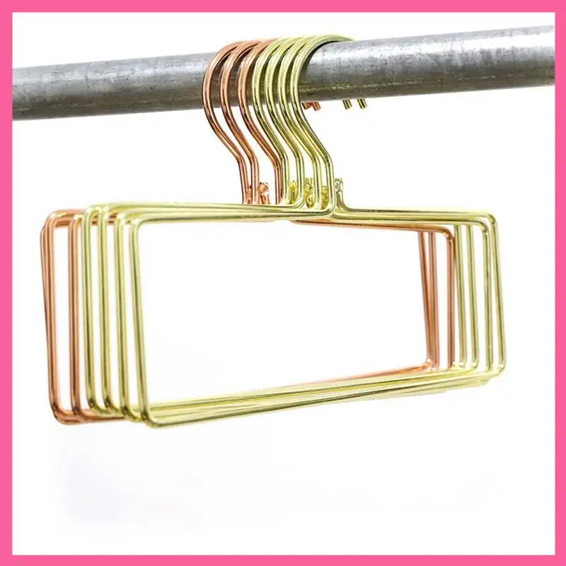 

ABNM 10PCS Iron Square Scarf Ring Hanger Belt Rack Non-Slip Tie Hanging Hook Closet Organizer Storage Holder For Ties Scarves Du
