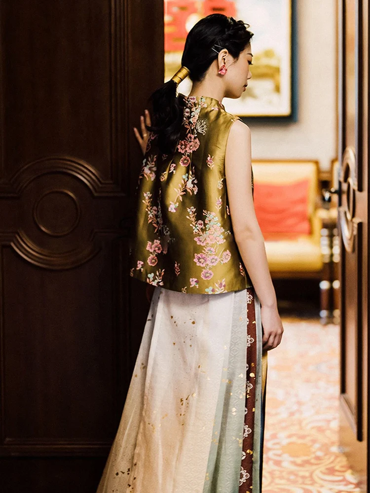 New Chinese Style Wedding Dress Set Women's Modified Ma Face Skirt Drinking Ceremony Clothes Hanfu Adult Spring New Arrival