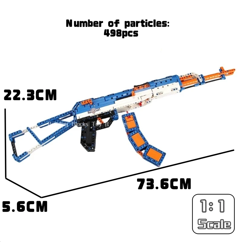 시티 테크니컬 폴리스 밀리터리 무기 자동 소총 블록 조립식 AK-47 소총 모델 브릭 장난감 어린이 크리스마스 선물