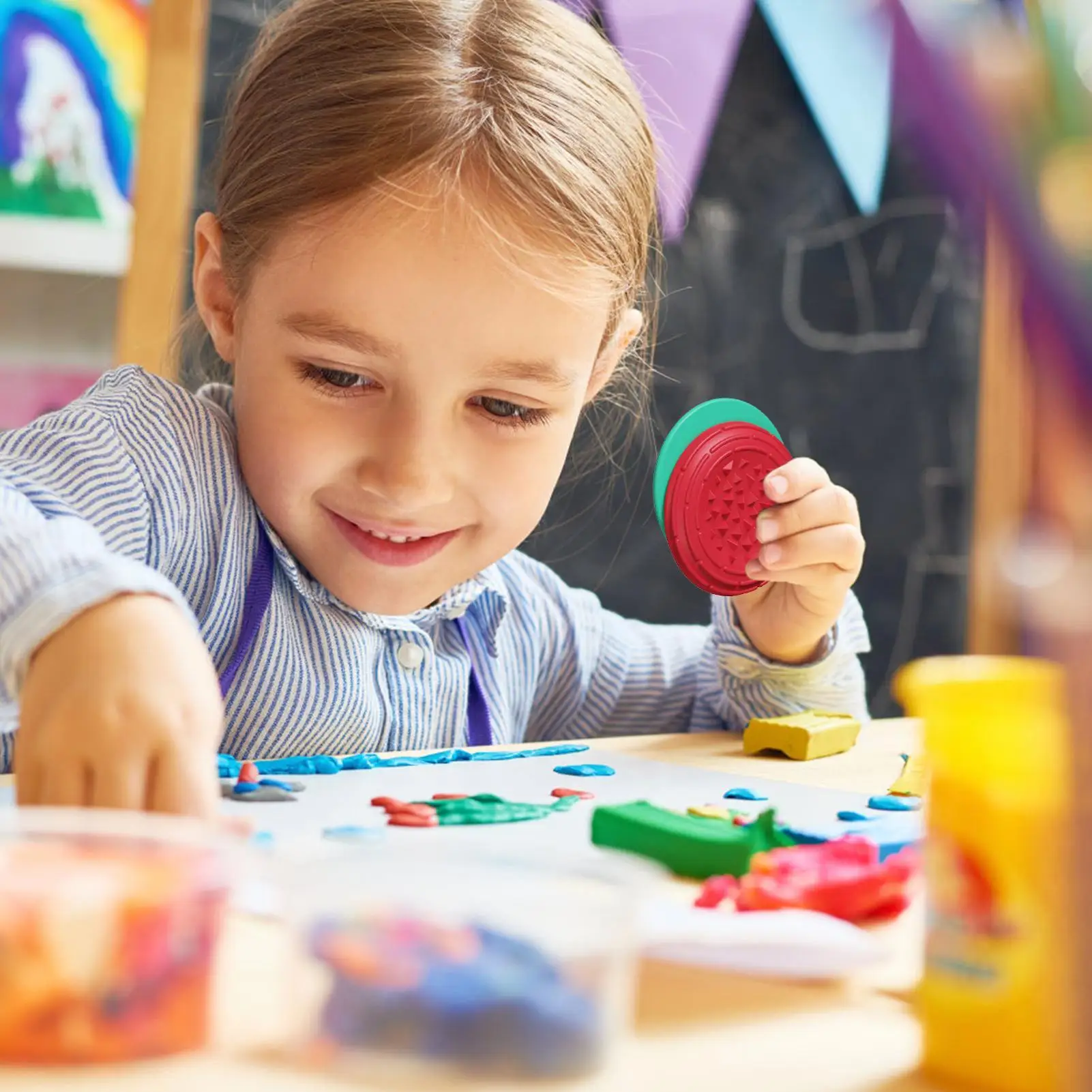 

Worry Stones 6 Pieces Silicone Stress Relief Toy Sensory Fidget Toys For Kids Teens Adults Office Travelers Car Ride Classroom