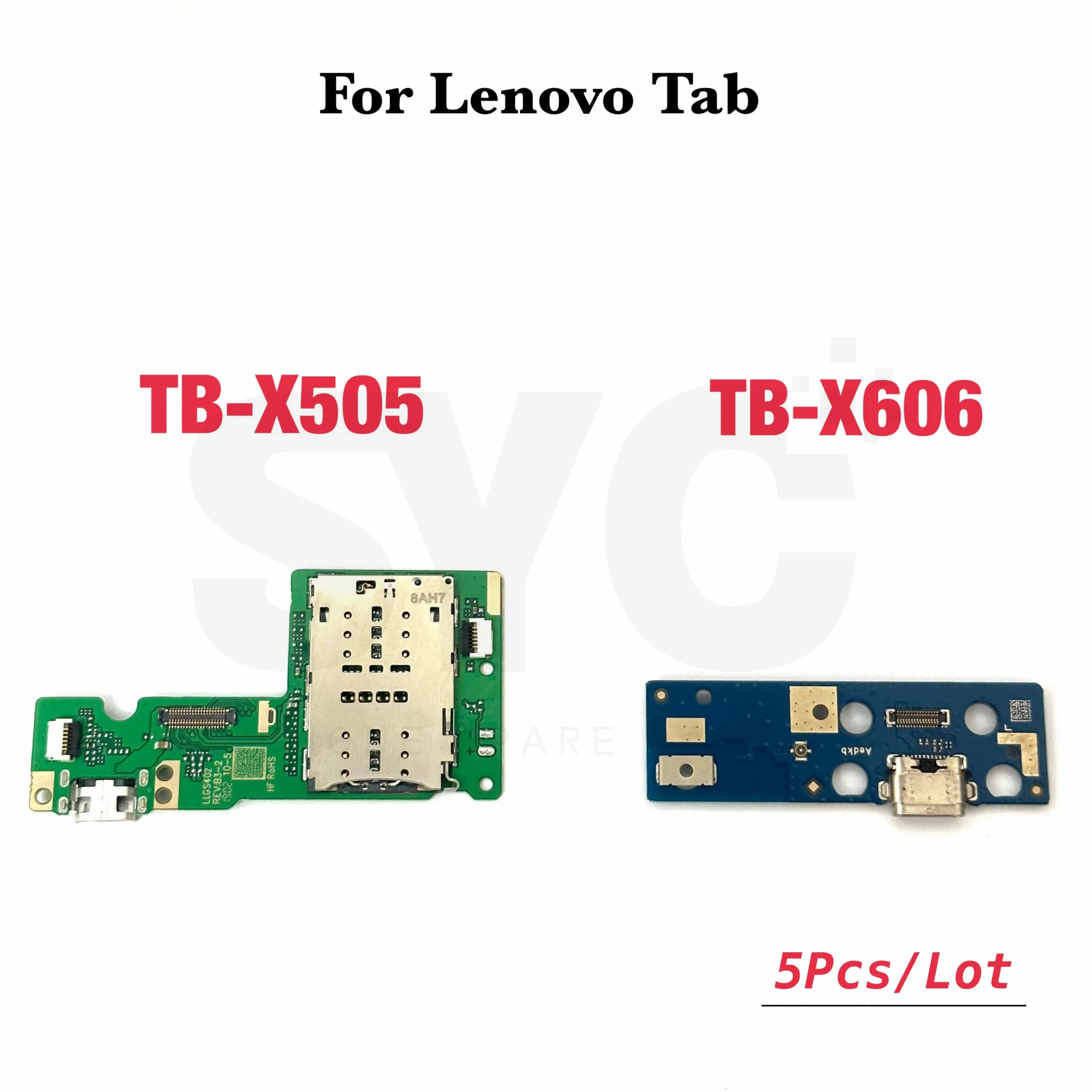 

5Pcs USB Charger Charging Dock Flex Cable Port Board Sim Card Connector Plug For Lenovo Tab M10 Plus X505 X505F X606 X606F