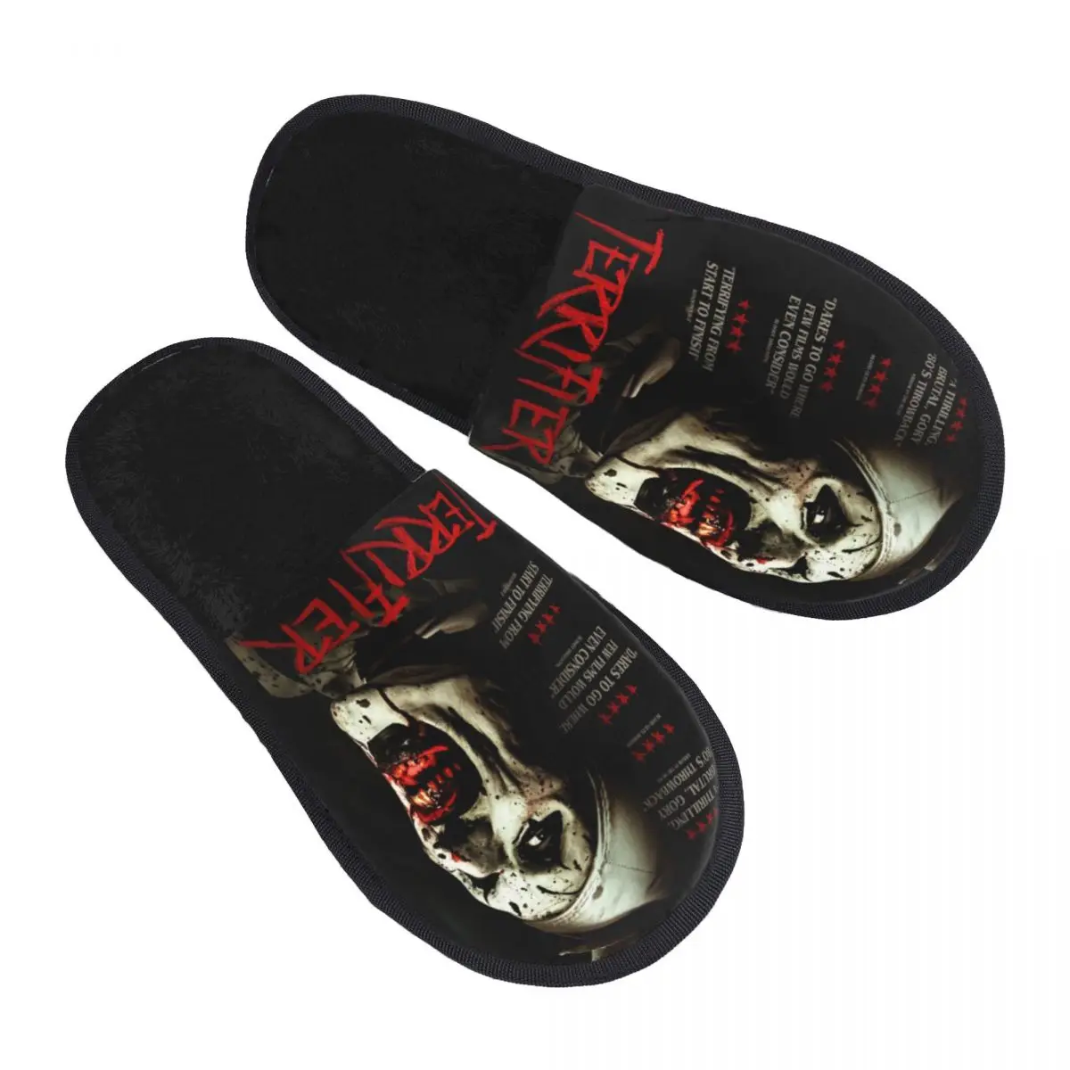 Custom Halloween Horror Movie Terrifier Clown Comfort Scuff With Memory Foam Slippers Women Hotel House Shoes