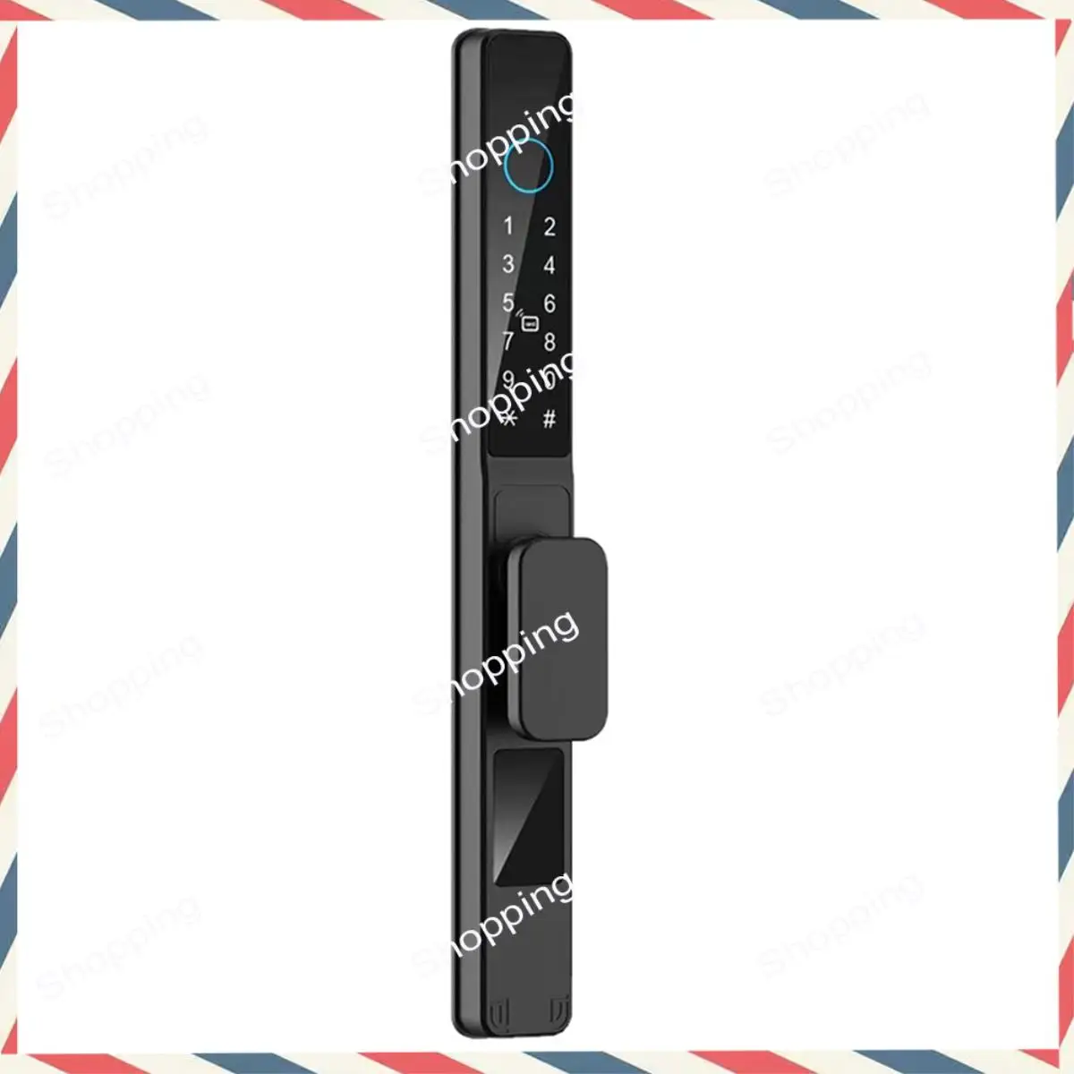 M20K Tuya Wifi App 방수 스마트 알루미늄 도어 잠금 장치 더블 후크 모티스 지문 암호 전자 슬라이딩 도어 잠금 장치 A