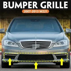 for 2007-2013 W221 Mercedes Benz S63 S65 AMG Front Bumper Grille Fog Light Cover 2218851953 2218852053 2218850953