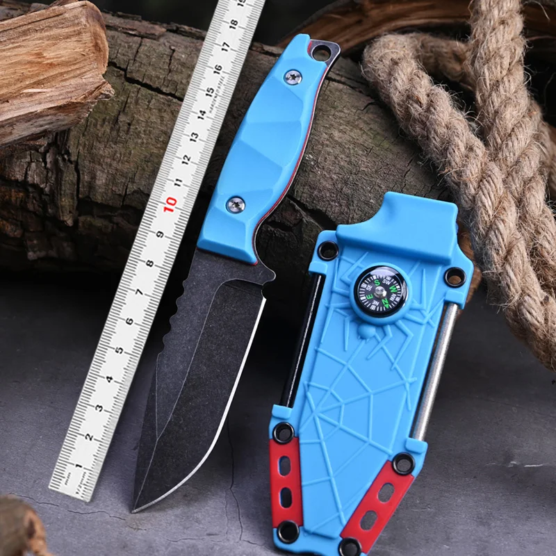 Outdoor Camping Fishing Straight knife Wilderness exploration Self Defense High hardness Wear resistant Tactical Pocket Knives