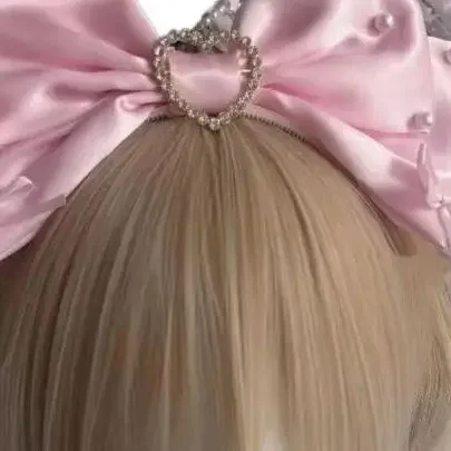 Princess Super Large Butterfly Knot Pearl Headband Women Hair Accessories Lolita Maid Cosplay Japanese Headwear