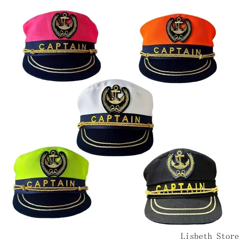 

124A костюм на Хэллоуин, матросская шляпа, хлопковая классическая вышитая конструкция, подходит для большинства взрослых, для