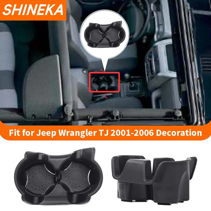 

Резиновая вставка-держатель для стаканов SHINEKA для Jeep Wrangler TJ 2001-2006, специфический аксессуар для автомобиля