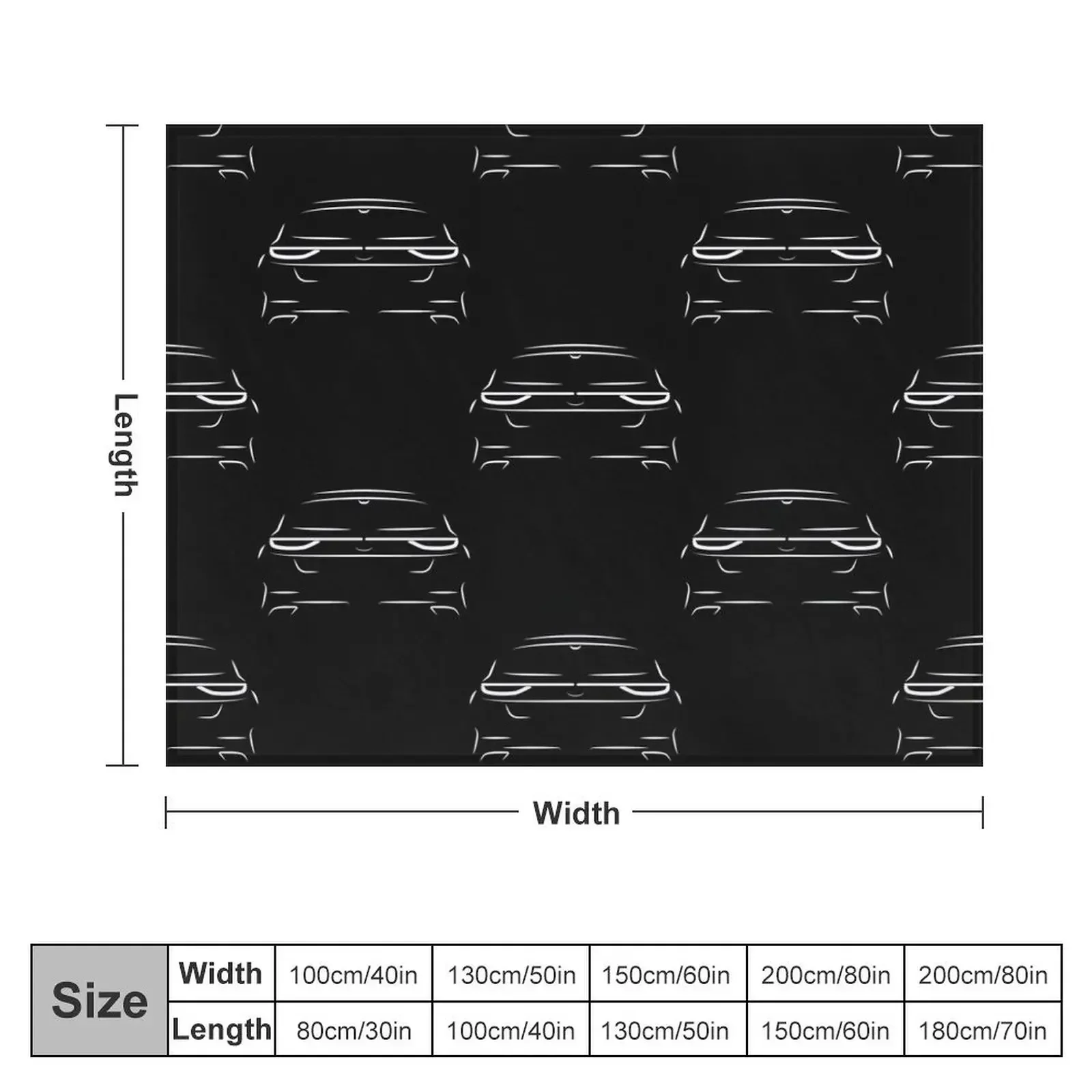 Kia Proceed GT Wagon Silhouette Throw Blanket Blankets For Baby Multi-Purpose Sleeping Bag Blankets