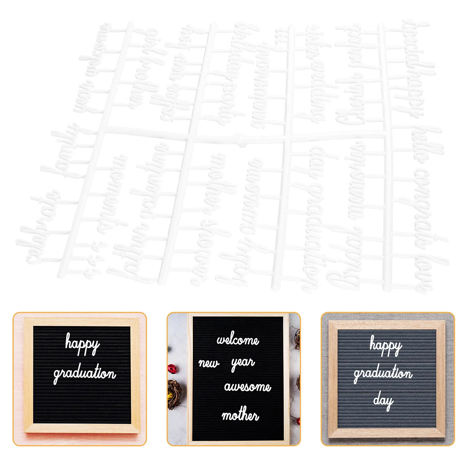 2Sets Bulletin Board Letters Easy Replace Felt Letter Board Letters for Desktop Classroom Decoration