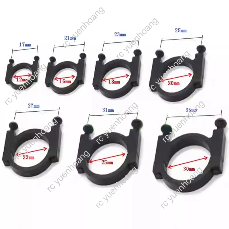 8PCS CNC Aluminum Pipe Clamp D12mm 16mm 20mm 22mm 25mm 30mm Carbon Tube Clip Connector Motor Seat for RC UAV Drone Muilticopter
