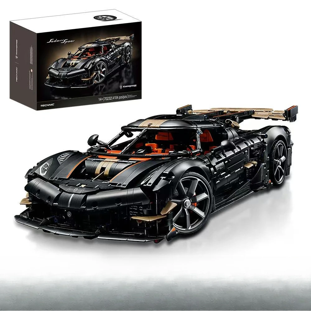 Modèle de voiture de course V8, supercar, hypercar, jouet de Noël, cadeaux, véhicules techniques MOC, briques de construction, 4104 pièces pour la décoration familiale