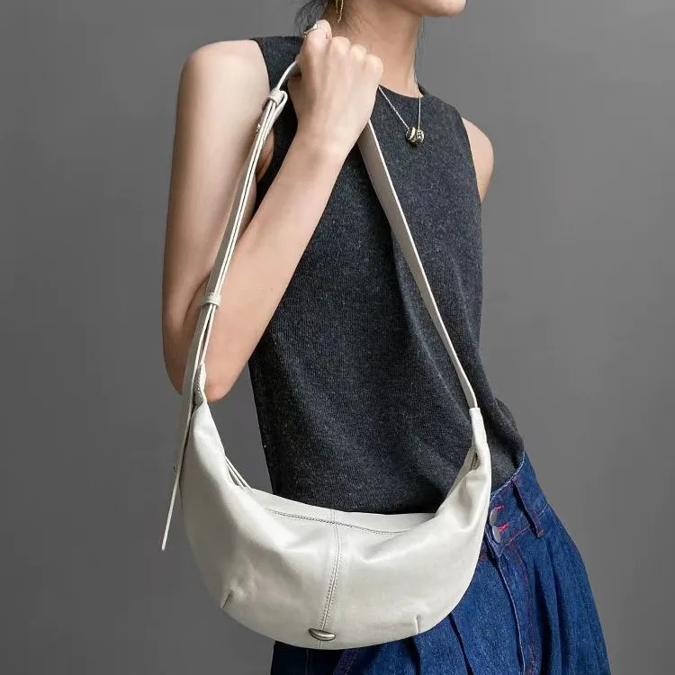 

Женская сумка-мессенджер из искусственной кожи, дизайнерская женская сумка через плечо, мягкие сумки подмышки, bolsa Croissant