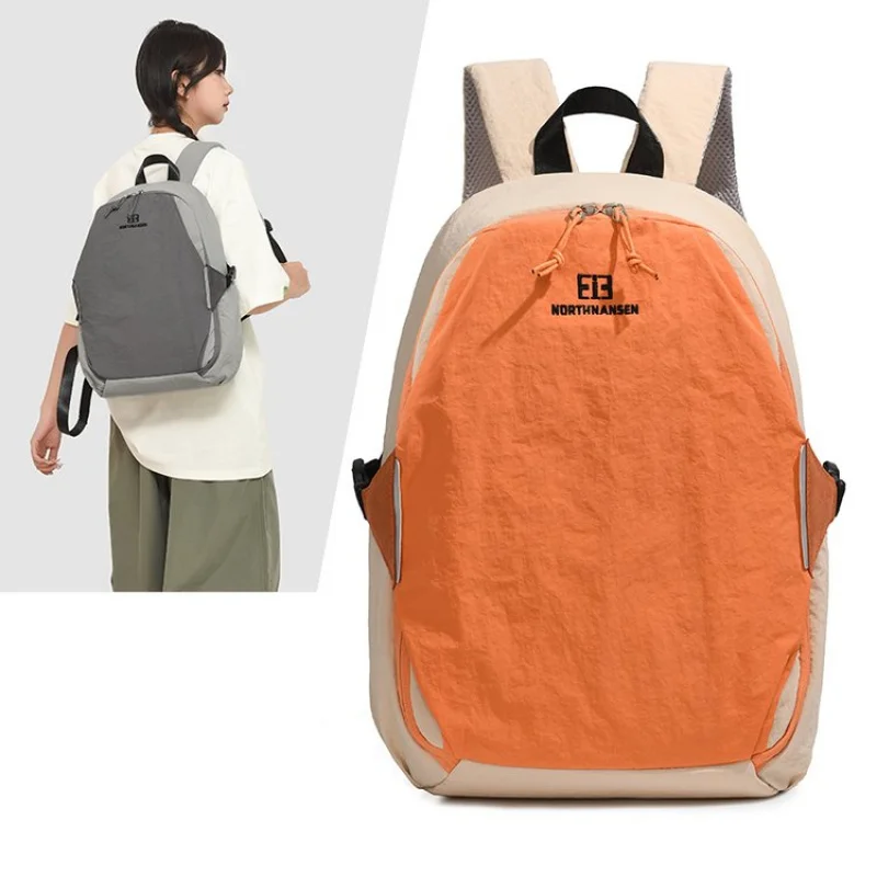 2025Spring Season One Size Retro Colorful Nylon Patchwork Backpack Personality Color Block Design Trendy Street Casual Backpack