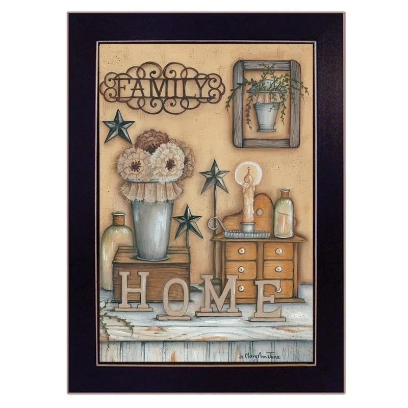 

Family by Mary Ann June Framed Print Black Frame Ready to Hang