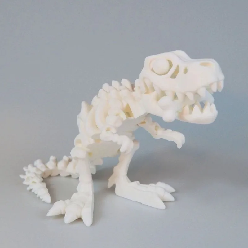 Cráneo integrado impreso en 3D, Tiranosaurio Rex, articulaciones corporales que se pueden mover libremente, modelo de mano de dinosaurio de boca grande, escultura móvil