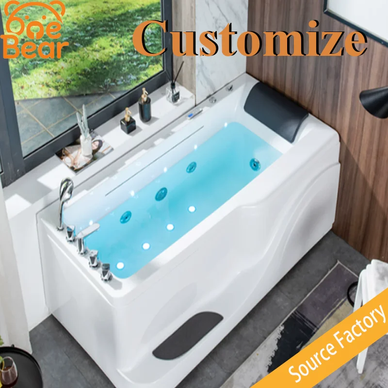 

Indoor Modern Walk-in Spa Bathtub, Acrylic Freestanding Hot Tub, Whirlpool Massage Constant Temperature Tub