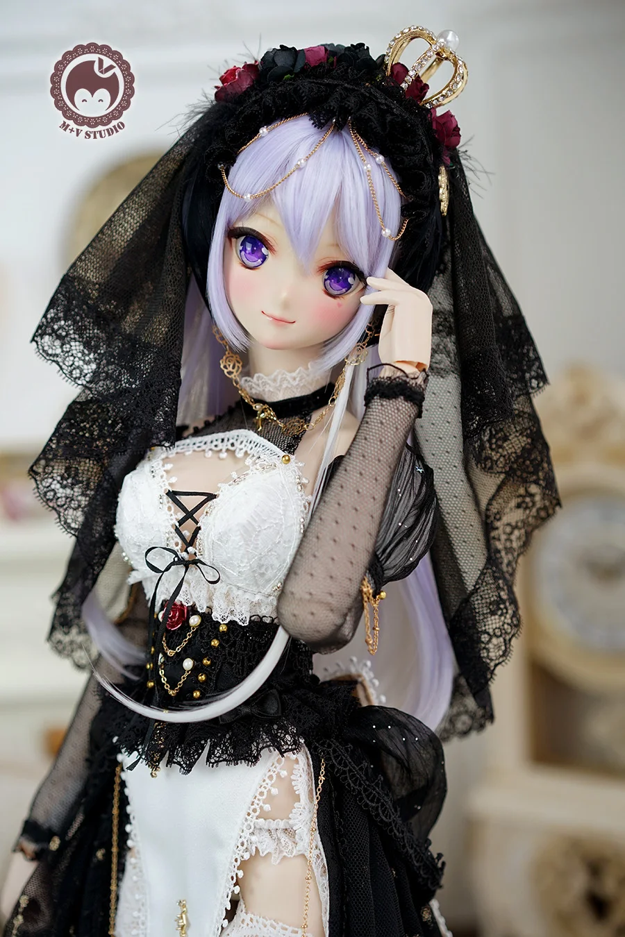 Limitiertes gotisches kleid bjd 1/3 dd sd dy priest ess kleid spitze dessous höschen rock bjd puppe kleidung zubehör