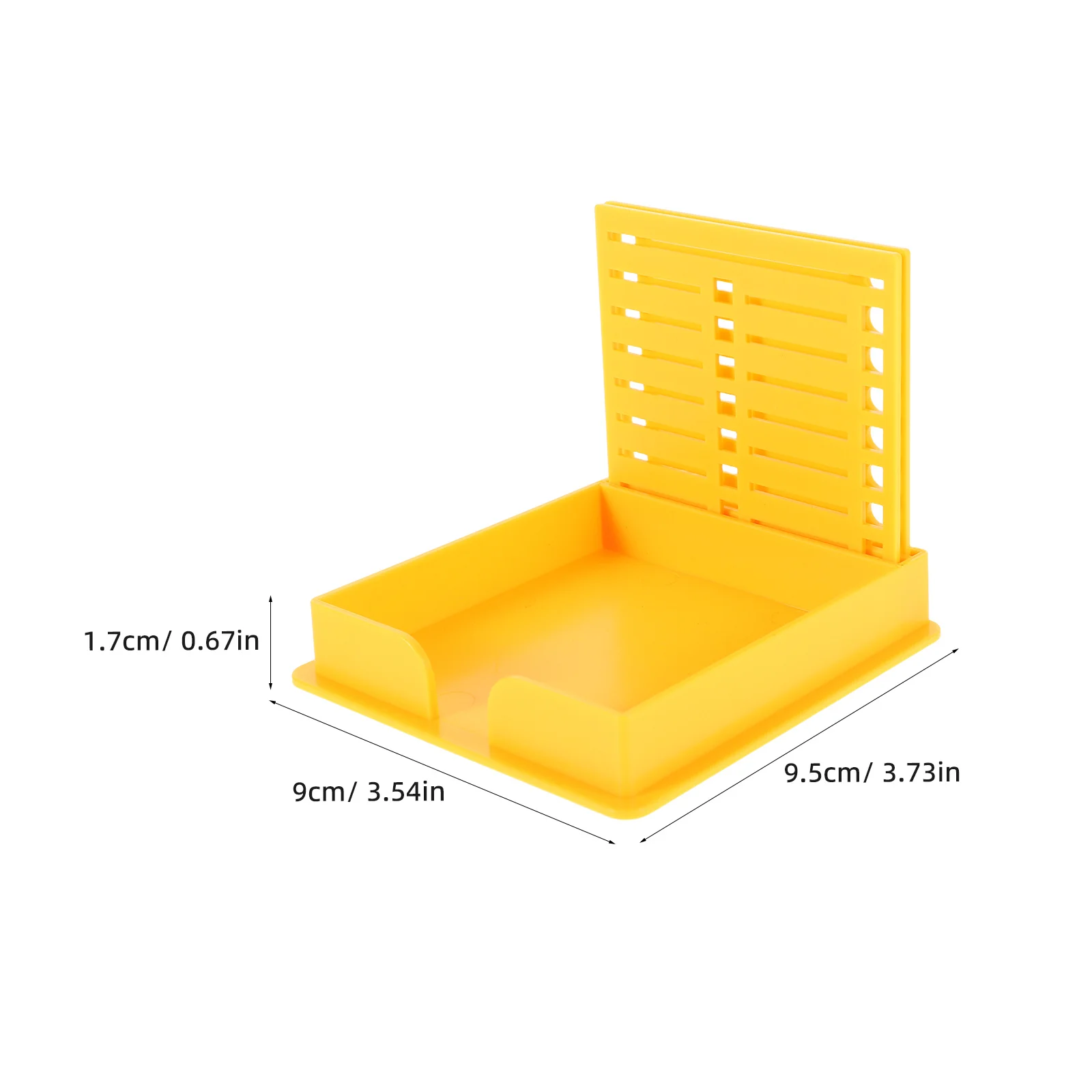 Dual Slot Stick Note Template Organizer Box Plastic Note Pad Holder for Desk Office Home Memo Storage Week Label Holder