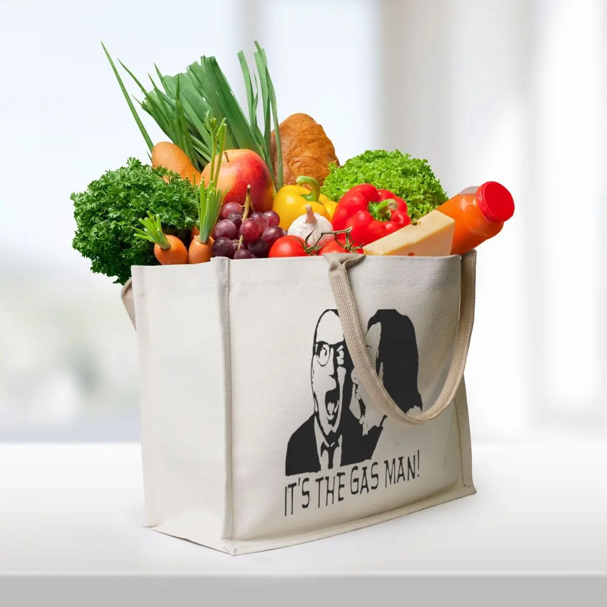 It's The Gas Man Funny Mr Gas Man Bottom Ritchie and Eddie Tote Bag shoping bag Large bags for women Canvas bag