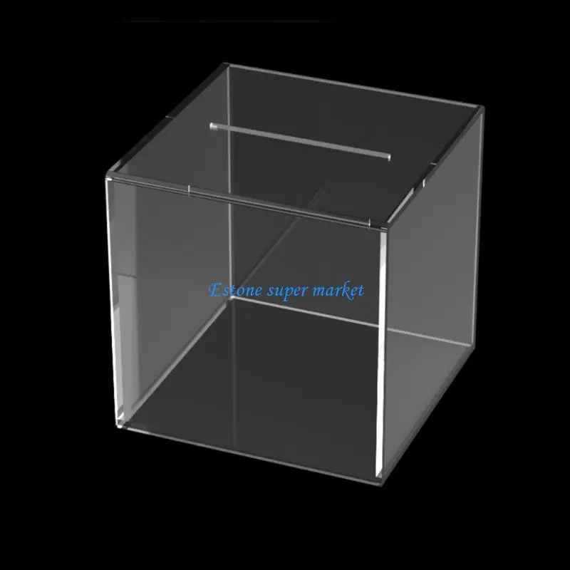 090b Clear Piggy Break, um Geldbox für Erwachsene Münzen Pot Cash Container zu eröffnen