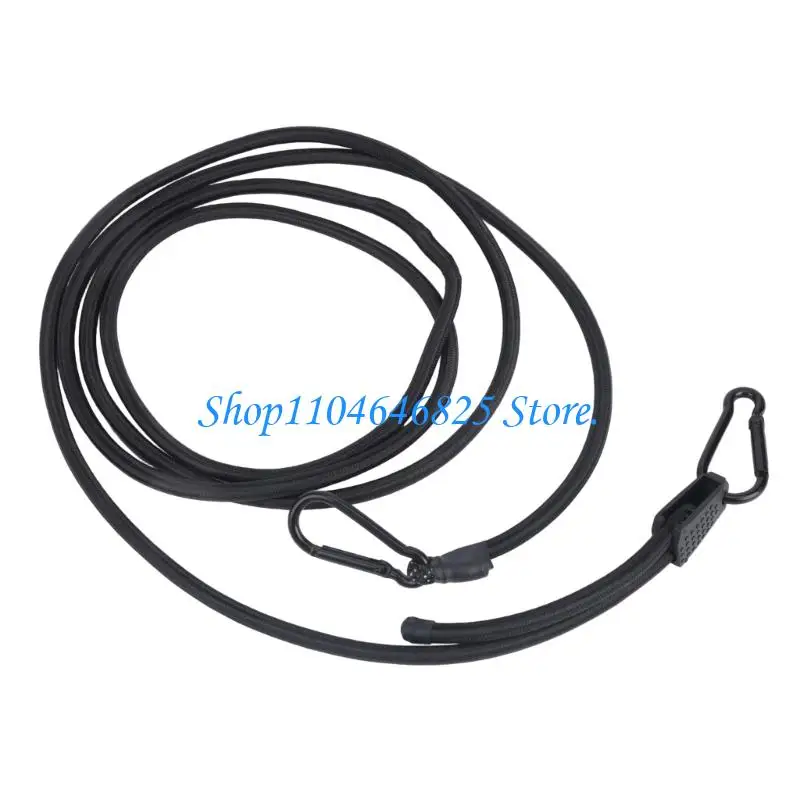 Black Stretch Securing Cord Tensioning Elastic Straps for Garage Organization
