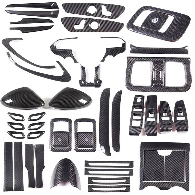 

Real Carbon Fiber For Maserati Grecale 2022 2023 Interior Kit Dashboard Console Gear Shift Panel Cover Trim Stickers Accessories