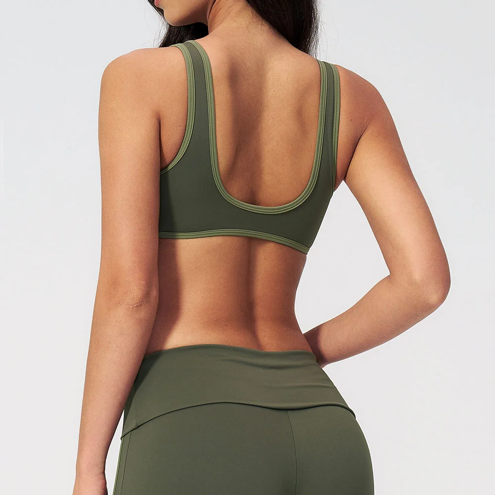 

Breathable Yoga Bra Color Blocking Women Underwear Anti-sweat Sports Bra Shockproof Crop Top Push Up Sport Bra Gym Fitness Top