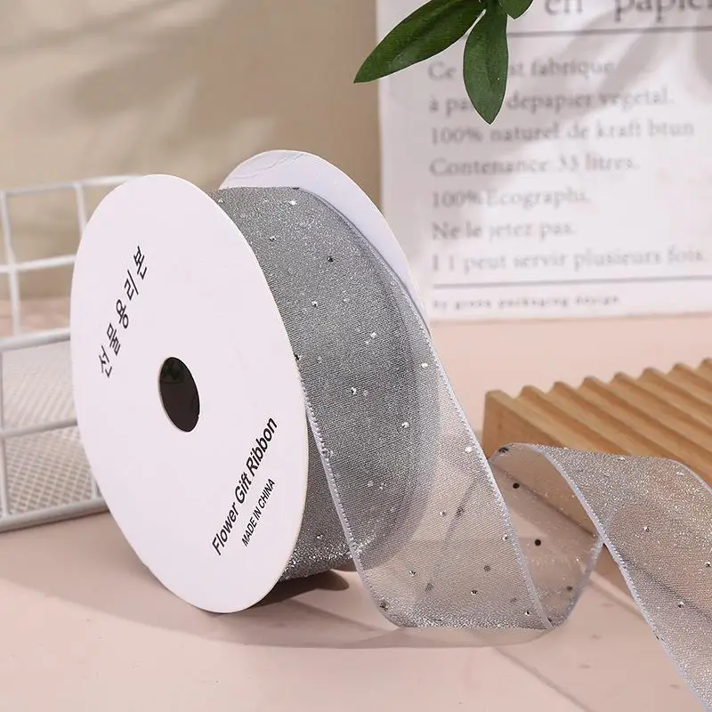 2. 5/4cm Heißprägeband für Haaraccessoires, Organzaband für handgemachte Schleifen, Haarspangen, Kleidungsstücke, Geschenkverpackungen. – Detail 16