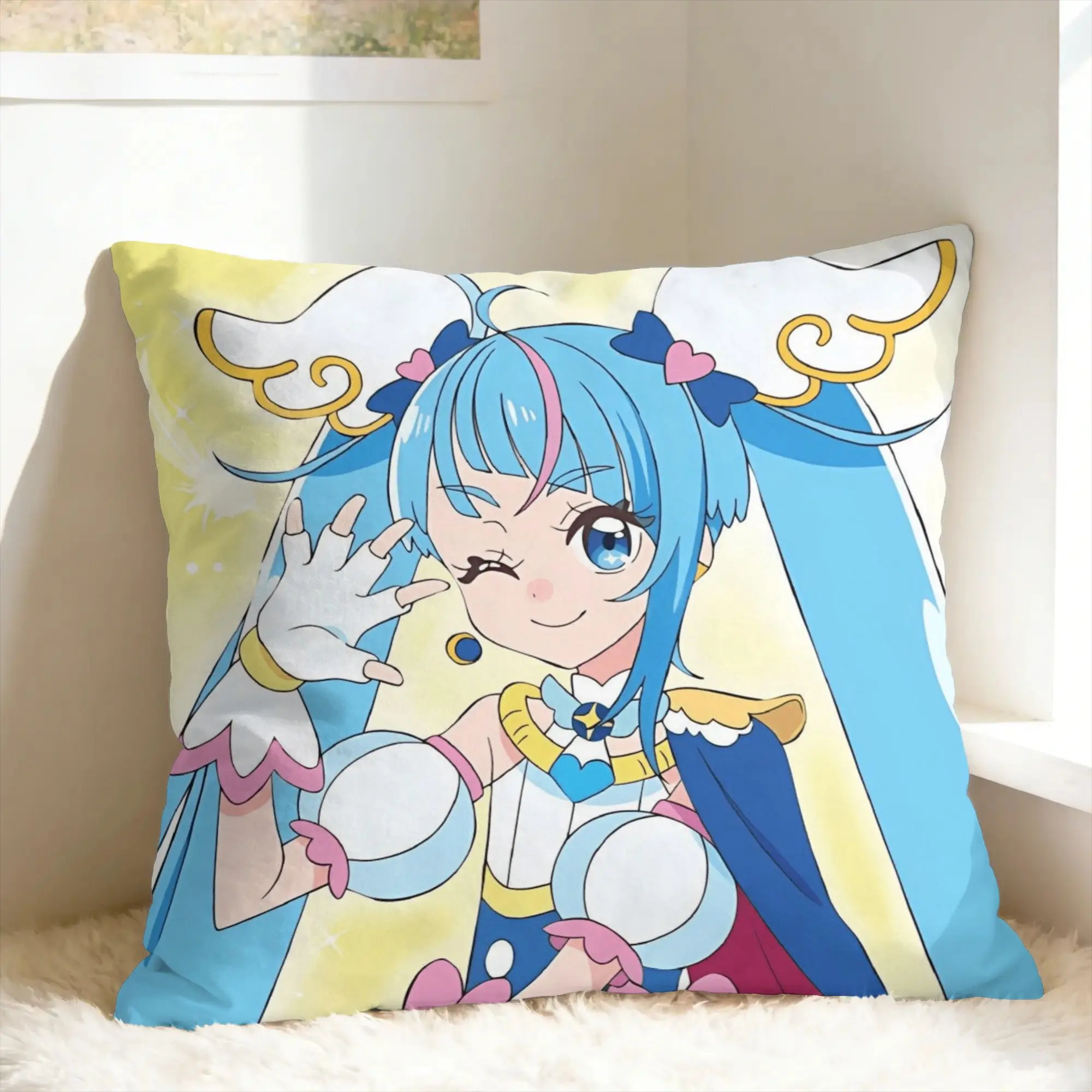 Anime Sky P-Precure Pillowcases  Kawaii Pillow Case For Office Car Home Decor Graphic Pillow Cover