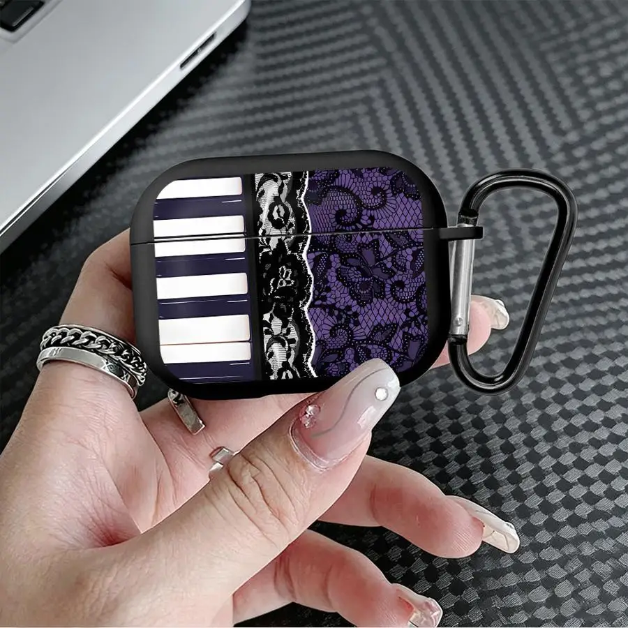 Piano Lace Purple Case For Airpods 4 Pro2 3 1 Pro3 Pro 2 Earphone Cases Cover - view 2