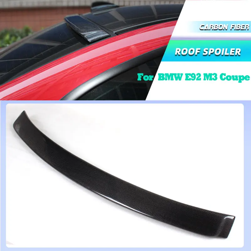 

Полностью карбоновый задний спойлер на крышу для BMW E92 M3 Coupe 2006-2012, гоночный спойлер-антикрыло на крышу, элемент обвеса