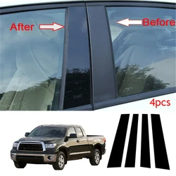 Car Pillar Posts Window Molding Cover Trims Decoration Stickers for Toyota Tundra Crew Max Cab Double Cab 2007 2008 2009-2020