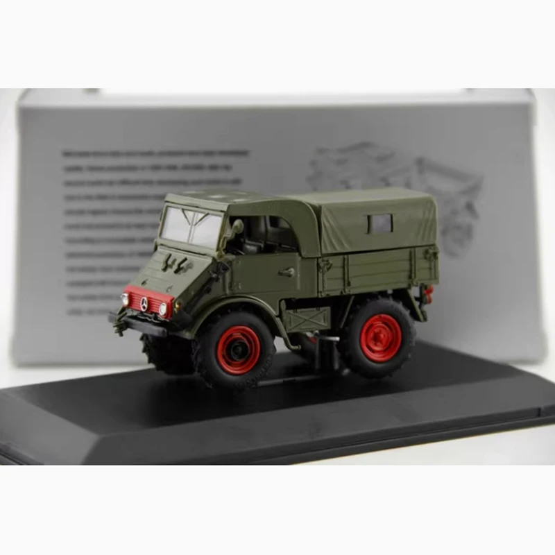 Diecast 1:43 Scale Unimog U401 รถ SUV รถบรรทุกรุ่นสําเร็จรูปจําลองตกแต่งของขวัญคลาสสิกจอแสดงผลแบบคงที่