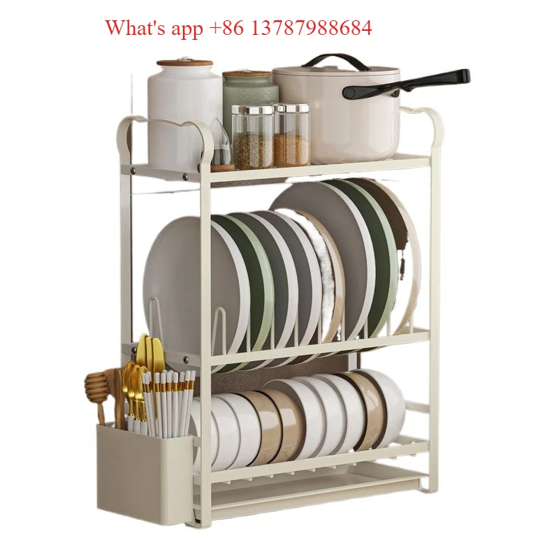 

Dish Storage Rack, Kitchen Rack, Narrow Small Window Sill, Dish Drain Rack, Multi-functional Tableware Storage Box, Cupboard