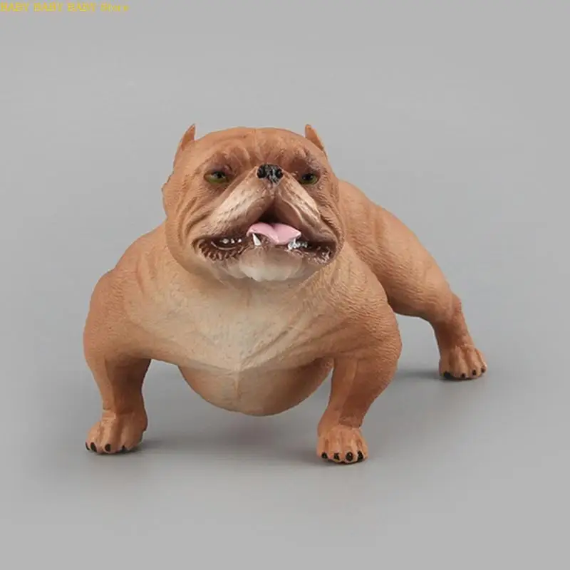 Q81A 4/5 cala realistyczne figurki psów imitacja zwierzęcia interaktywna realistyczna figurka zabawkowa miniaturowa statua Hobby