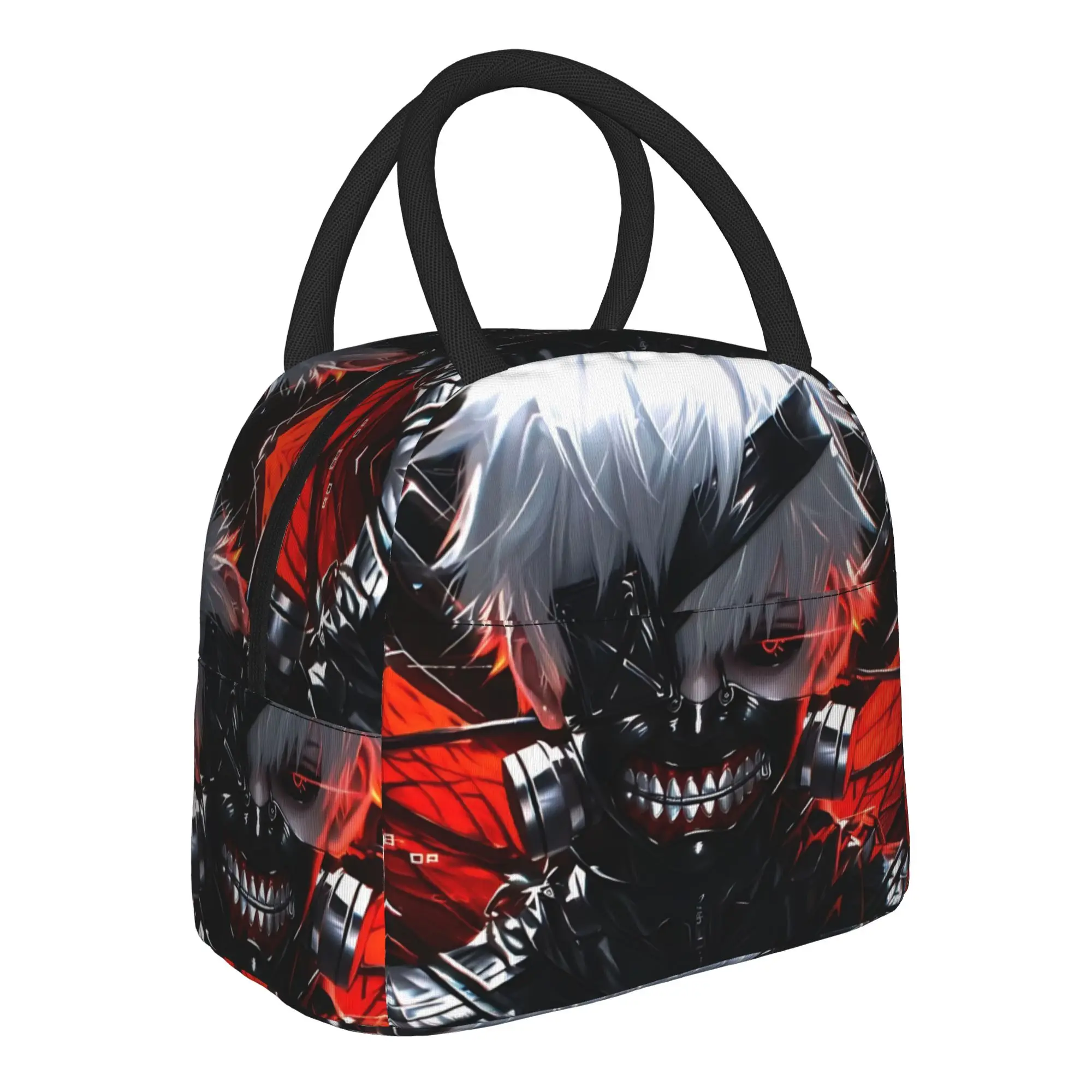 Halloween Tokyo Ghoul Kaneki Insulated Lunch Bag Insulation Bento Pack Rice Bag  bolsa Student Bento Lunch Handbag Insulation