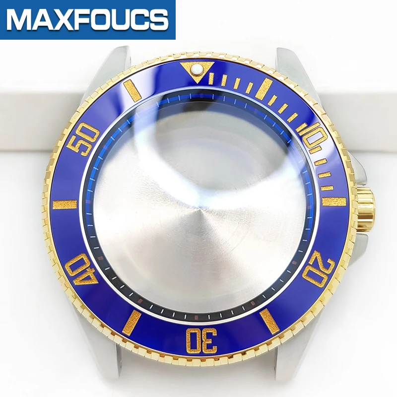MDV-106 Gehäuse MOD Swordfish Stahl-Uhrengehäuse 3-Uhr-Position Glänzende/Gebürstete Lünette Eingesetzte Krone Gehäuseboden Saphirglas Kundenspezifisches Teil – Detail 17