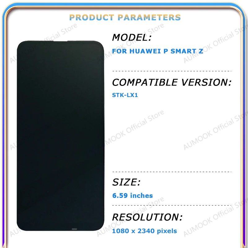 Wyświetlacz IPS LCD do Huawei P Smart Z Wyświetlacz LCD Ekran dotykowy Digitizer Zespół z ramką STK-LX1 Części zamienne Ekran LCD telefonu — zdjęcie produktu 2