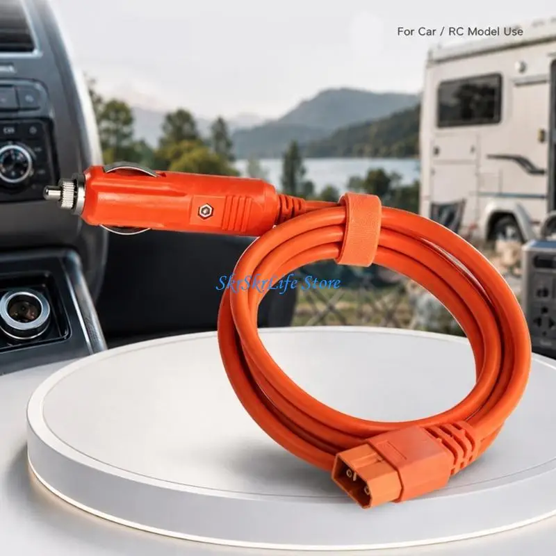 E65E 12V Vehicle Outlet Charging Cable with XT60i Female End, Car Outlet Cord for Battery Unit and Camp Energy Use