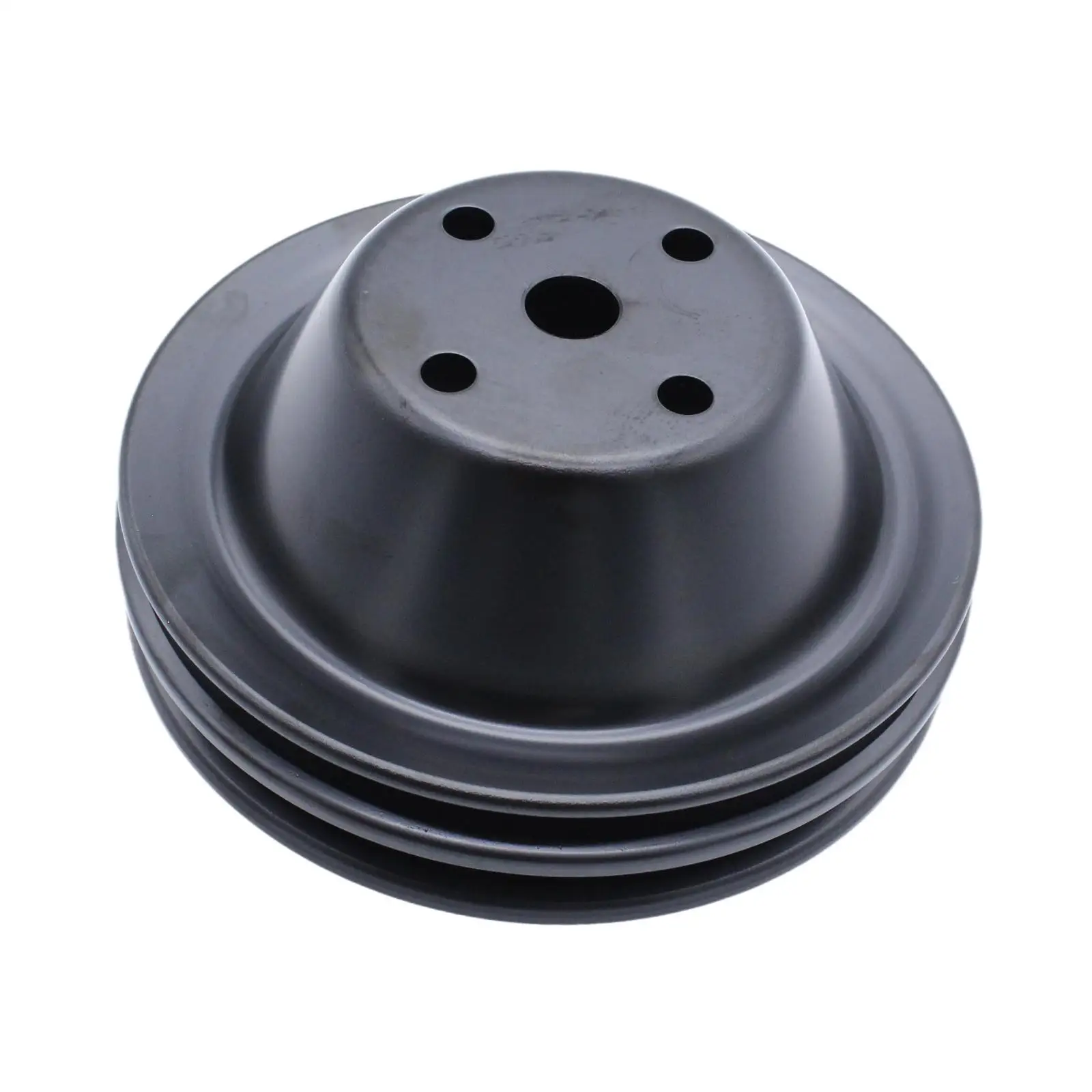 Double Groove Long Water Pump Pulley Easy Installation High Performance Black