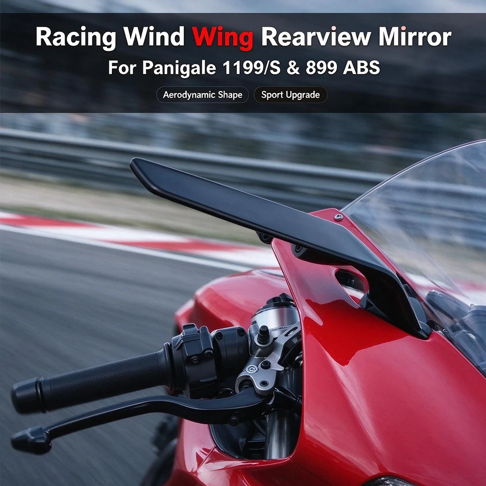 Panigale 1199 S Tricolore ABS Adjustable Rotatable Mirrors For Ducati PANIGALE 899 Stealth Mirrors Wing Mirrors Rearview Mirrors