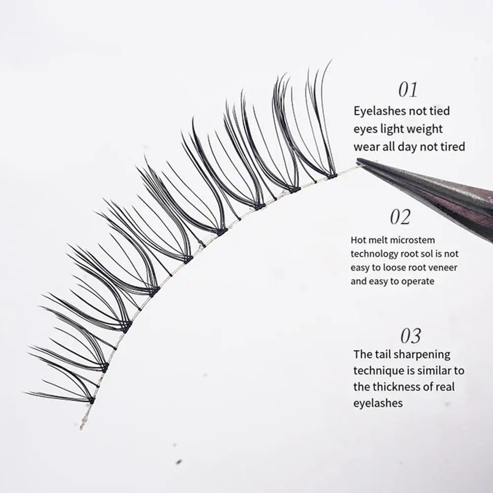 5 Pairs V-shaped False Eyelashes Natural Manga Eyelash Reusable Korean Artificial Eyelashes Daily Magnify Eyes Lashes Supplies