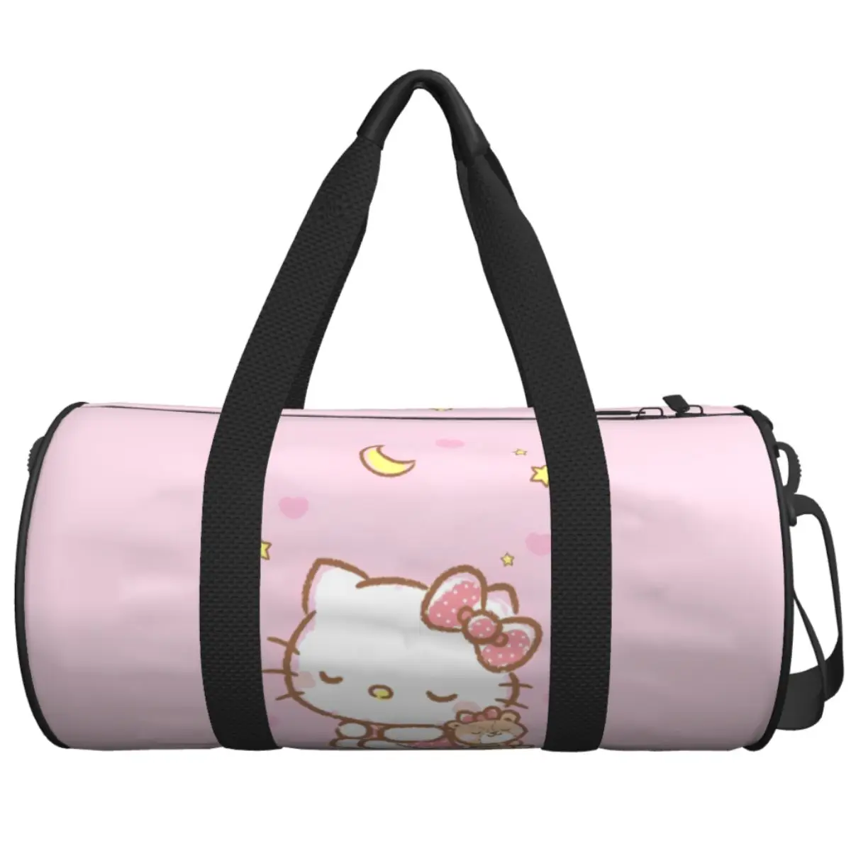 

Men's Travel Bag Japanese Hello Kitty Halloween Cartoon Cat Gym Bag Large Capacity Portable Handbag Funny Training Sports Bag