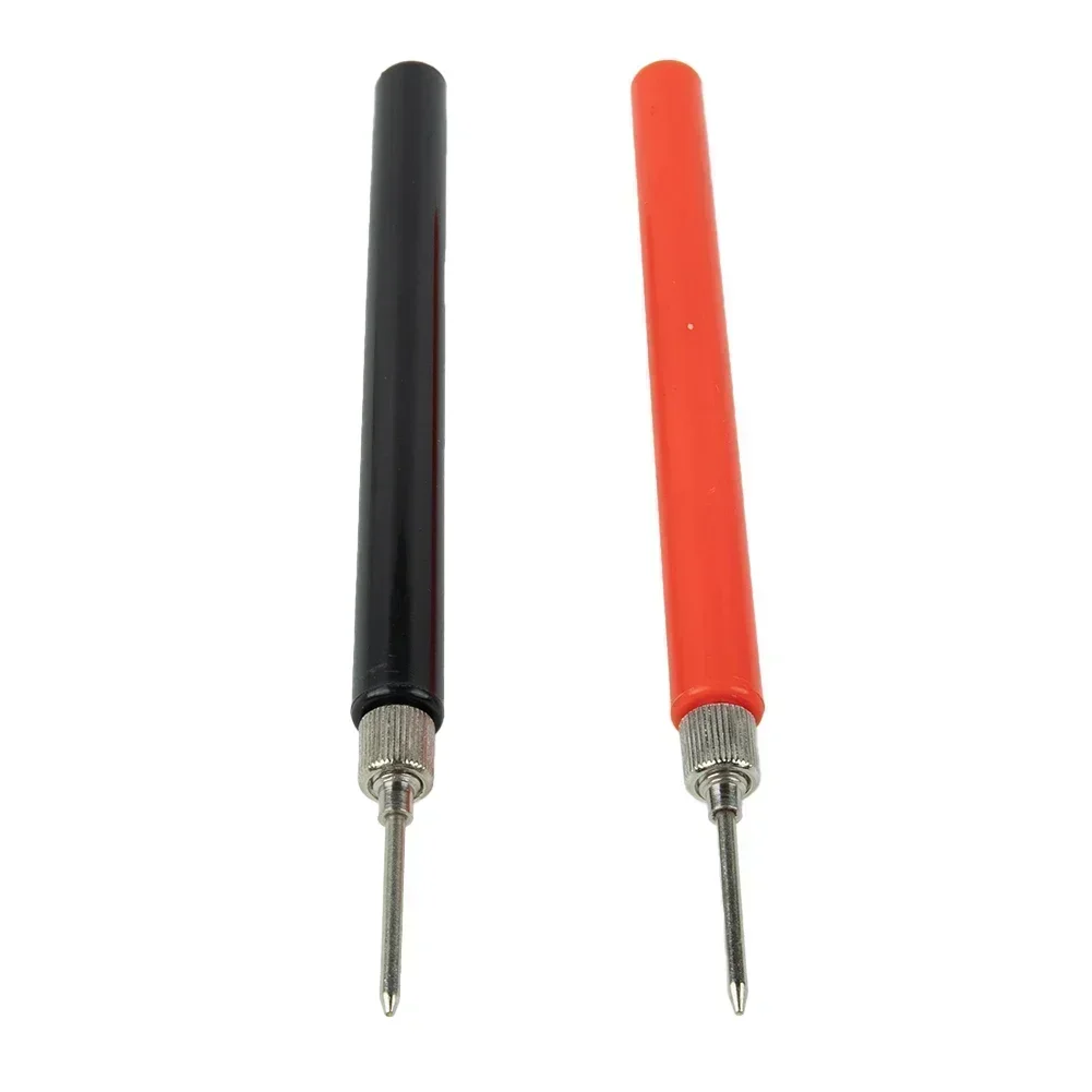2pcs Multimeter Spring Test Probe Tips Insulated Test Hook Wire Connector Test Needles Electrical Measuring Device Pins 128mm