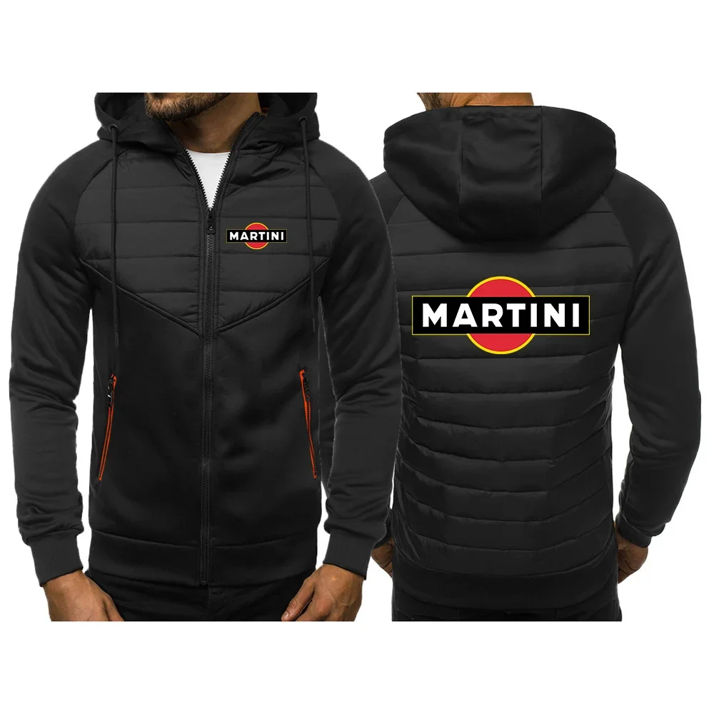 2024 Martini Racing New Printed Tricolor Hooded Jacket Spring and Autumn Men Casual Slim Comfortable Leisure Patchwork Coat Tops