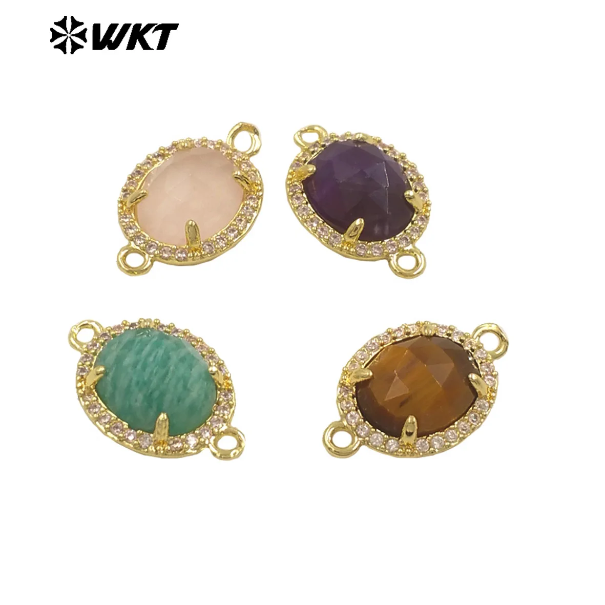 WT-C336 DIY Crafts Findings For Women Earring Or Bracelet Colorful Stone Fine Quality Accessory For 5 PCS A Lot