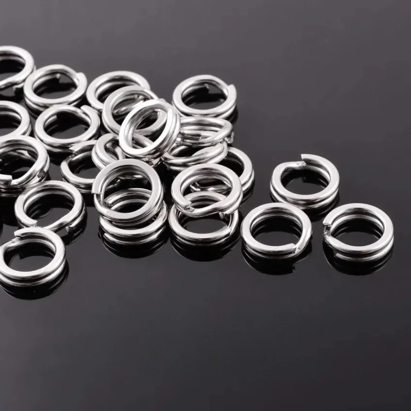 151 قطعة الفولاذ المقاوم للصدأ الصيد سبليت حلقة حلقة موصل مجموعة تضمين الفولاذ المقاوم للصدأ حلقة مفتوحة كماشة الصيد أداة الصيد