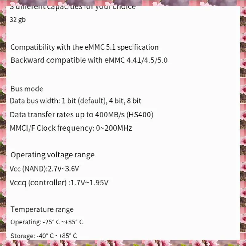 

Модуль EMMC 2025, модуль EMMC 32 ГБ для высокопроизводительной платы Orange PI 5 32 ГБ с быстрым считыванием и записью скорости развития, EMMC M